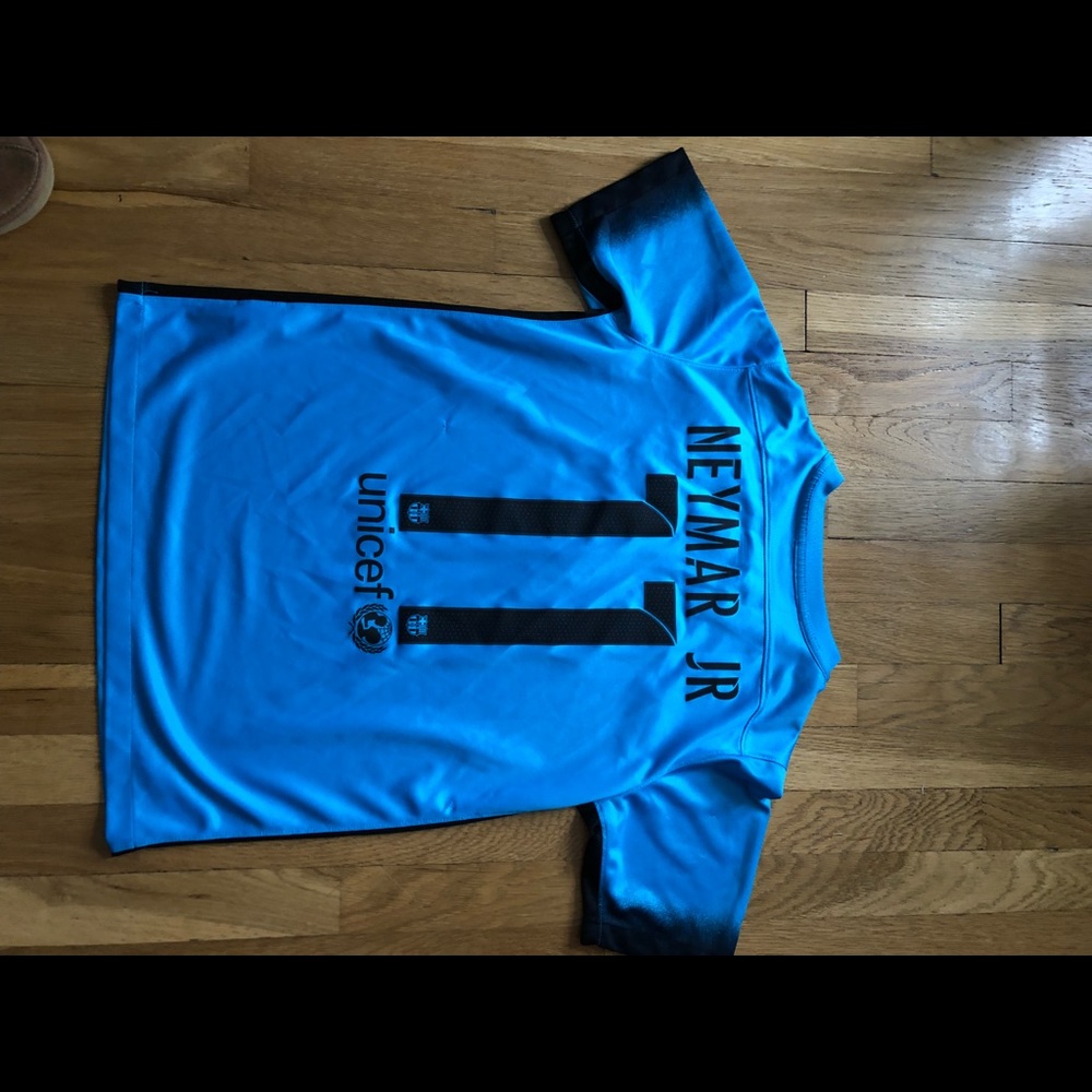 Neymar Jr Barcelona Soccer Jersey and shorts
